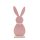 Filz Osterhase auf Holzfuß rosa ca. 44,5 x 18 cm