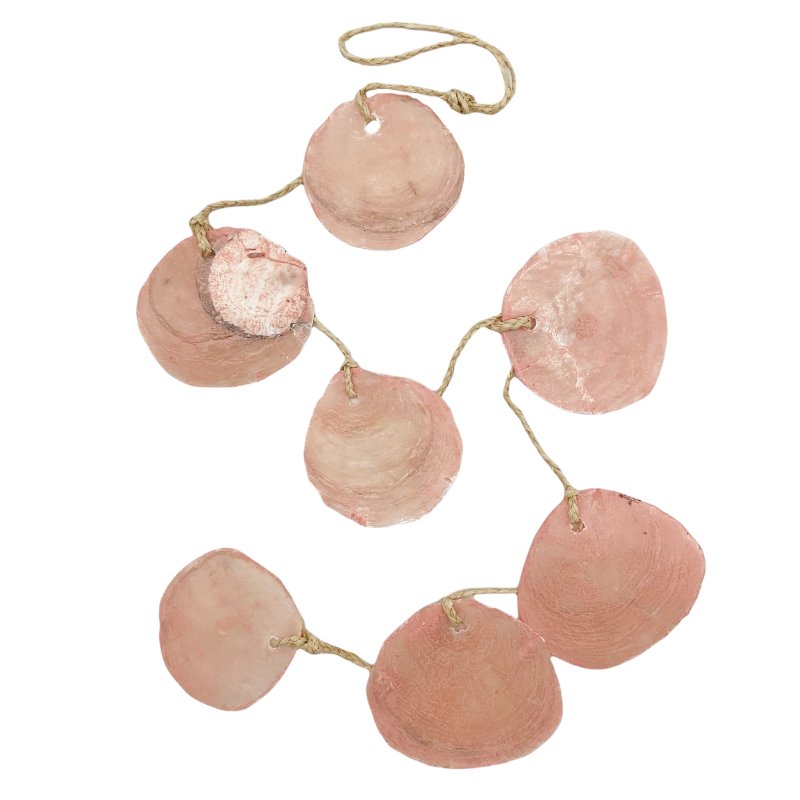 Muschel Girlande Capiz Rosa 1m Maritim Deko