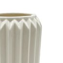 Keramik Vase wei&szlig; ca. 18 cm