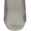 Glas Vase geriffelt grau ca. 30 cm