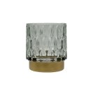 Glas Teelichthalter gr&uuml;n ca. 8 cm