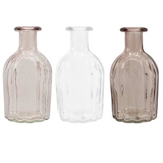 Glas Vasen in 3 verschiedenen Farben ca. 13 cm