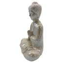 Buddha sitzend perlmut glasiert ca. 25 cm