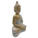 Buddha sitzend weiss/gold ca. 28 cm