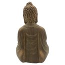 Buddha sitzend mit Teelichtglas braun/gold ca. 31 cm