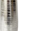 Keramik Vase silber metallic ca. 19,5 cm