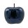Deko Apfel Set dunkelblau glasiert