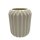 Keramik Vase gerillt creme ca. 12 cm