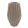 Keramik Vase gerillt beige ca. 16 cm