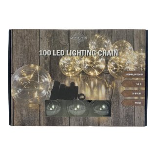 Gro&szlig;e LED Gl&uuml;hbirnen Lichterkette 4,5m