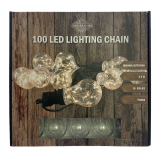 Gro&szlig;e LED Gl&uuml;hbirnen Lichterkette 4,5m