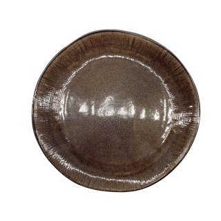 Keramik Kuchenteller braun &Oslash; ca. 21 cm