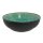 Keramik Bowl/M&uuml;slischale schwarz/t&uuml;rkis &Oslash; ca. 17,5 cm