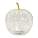 LED Glas-Apfel klar Ø ca. 16 cm
