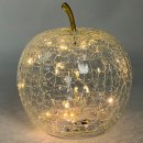 LED Glas-Apfel klar &Oslash; ca. 16 cm