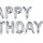 Folien Ballon Schriftzug " Happy Birthday " silber ca. 340 cm