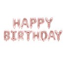 Folien Ballon Schriftzug &quot; Happy Birthday &quot; rosegold ca. 340 cm