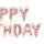 Folien Ballon Schriftzug " Happy Birthday " rosegold ca. 340 cm