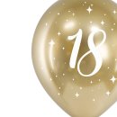 Glossy-Ballons gold 18. Geburtstag 6 Stück Ø ca. 30 cm