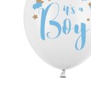 Party Ballons wei&szlig;/blau &quot; It`s a Boy &quot; 6 St&uuml;ck &Oslash; ca. 30 cm