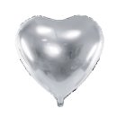 Folien-Ballon " Herz " silber Ø ca. 45 cm