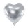 Folien-Ballon &quot; Herz &quot; silber &Oslash; ca. 45 cm