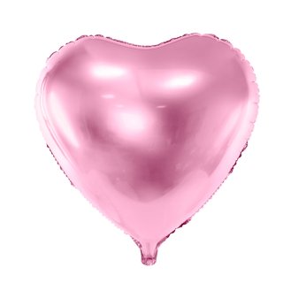 Folien-Ballon " Herz " rosa Ø ca. 45 cm