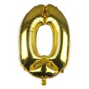 Folien/Zahlenballon " 0 " gold ca. 100 cm