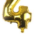 Folien/Zahlenballon " 4 " gold ca. 100 cm