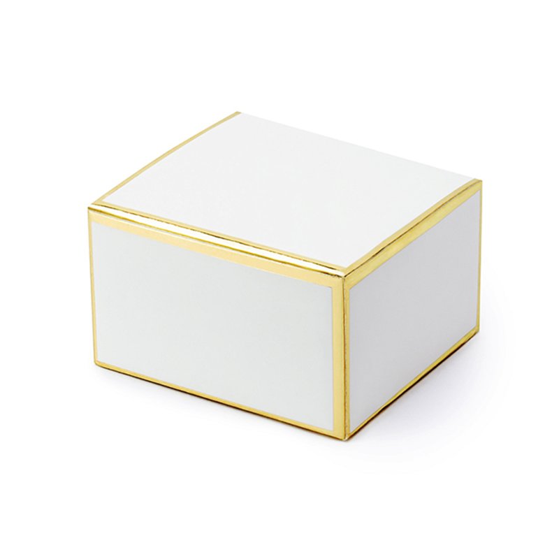 Gast - Geschenkbox weiß/gold im 10er Set ca. 6 cm, 2,95 €