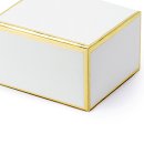 Gast - Geschenkbox wei&szlig;/gold im 10er Set ca. 6 cm