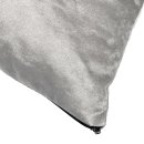 Deko Kissenbezug aus Samt silber 40x40cm