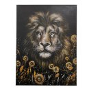 Gemaltes Wandbild &quot;Lion in Darkness&quot;  ca. 60 x 45 cm
