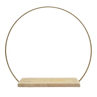 Deko Ring auf Holzfuß gold ca. 28 cm