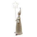 LED Weihnachtsfigur Junge mit Stern ca. 28 cm