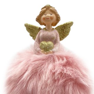 Dadeldo Engel Dekofigur – 21cm Hoch, Resin Kunstharz In Grün-Gold – Weihnachtsdekoration Für Tisch & Regal