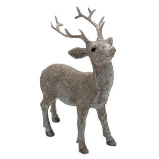 Hirsch beige glitzer ca. 16 cm