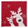 Weihnachtliche Kissenhülle 40 x 40 cm rot Rudolf