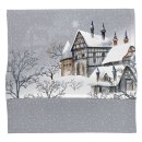 Weihnachtlicher Tischl&auml;ufer &quot;Winter&quot; grau ca. 40 x140 cm