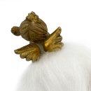 Engel Prinzessin liegend weiß/gold ca. 8,5 cm