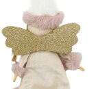 Engel Hängedeko mit goldenen Flügeln rosa/weiß ca. 28 cm