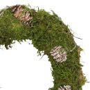 Moos Kranz mit Zapfen grün ca. 30 cm