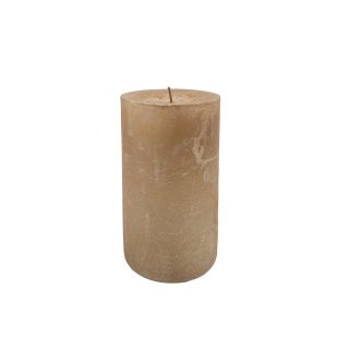 Stumpenkerze champagner ca. 14 cm