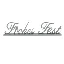 Deko Aufsteller " Frohes Fest " silber ca. 40 cm