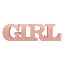 LED Holz Schild "Girl" rosa ca. 41 cm