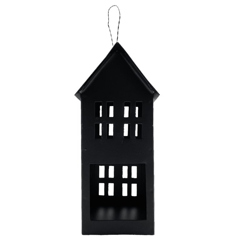 Kahlert Puppenhauszubehör: Kleine Schwarz-transparente Wandlaterne Für Puppenstuben