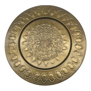 Metall-Tablett altgold &Oslash; ca. 42 cm