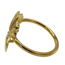 Servietten Ringe Bl&auml;tter im 4er Set gold &Oslash; ca. 4 cm