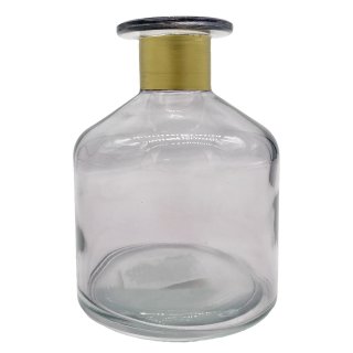 Glas Vase flieder/gold ca. 11 cm