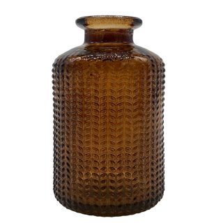 Mini Glas-Vase braun ca. 10 cm